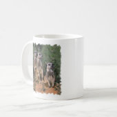 MEERKAT家族のポートレートのマグ コーヒーマグカップ (正面左)