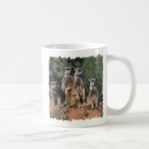 MEERKAT家族のポートレートのマグ コーヒーマグカップ