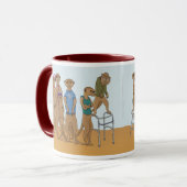 Meerkat家族のポートレートのマグ マグカップ (正面左)