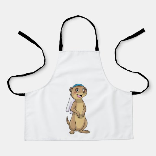 Meerkat as Bride with Veil エプロン (正面)