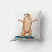 Meerkat at Fitness Stretching exercise クッション (裏面)