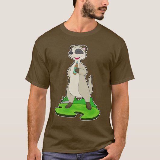 Meerkat Bottle Beer Tシャツ (正面)