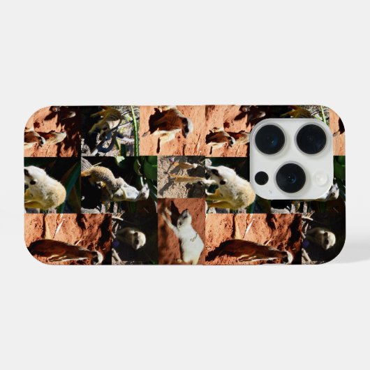 Meerkat Collection Photo Collage, iPhoneケース (裏面横)