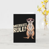 Meerkat Design For Men Women Kids Zoo Keeper Safar カード (黄色い花)