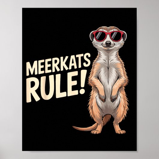 Meerkat Design For Men Women Kids Zoo Keeper Safar ポスター (正面)