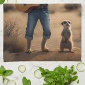 Meerkat Duet：一緒に調和で行く キッチンタオル (折り畳み)