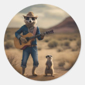 Meerkat Duet:一緒に調和で行く ラウンドシール (正面)