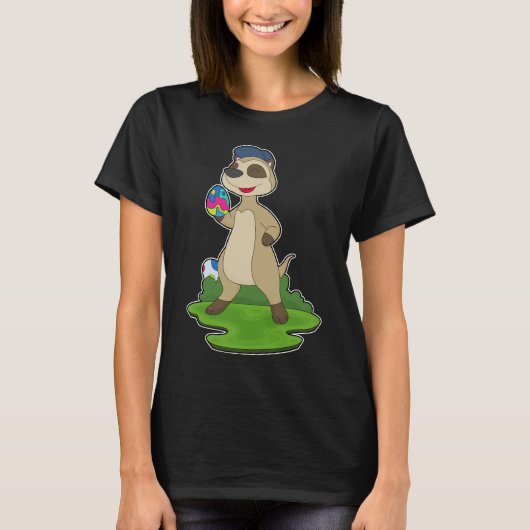 Meerkat Easter Easter eggs Tシャツ (正面)