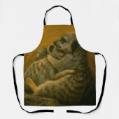 Meerkat Embrace – Heartfelt Wildlife Art Print エプロン (正面)