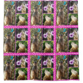 Meerkat,_Photo_Collage,_Shower_Curtain。 シャワーカーテン (正面)