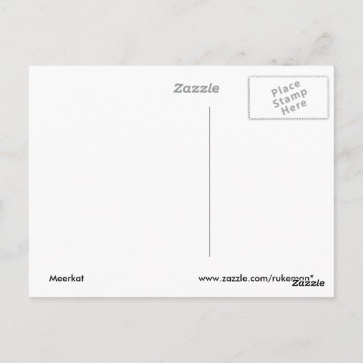 Meerkat Postcard ポストカード (裏面)