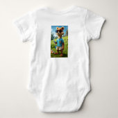 Meerkat Sunbaters：完璧なティーを見つけよう！」 ベビーボディスーツ (裏面)