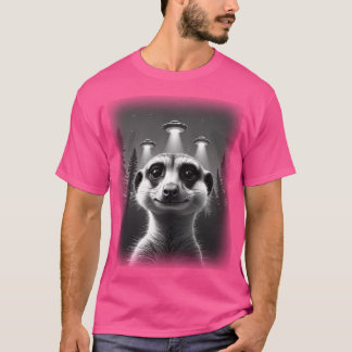Meerkat Ufo Animal Selfie Aおもしろいとパッ笑わされるト Tシャツ
