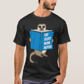 Meerkat with Book Books Reading Hobby Tシャツ (正面)