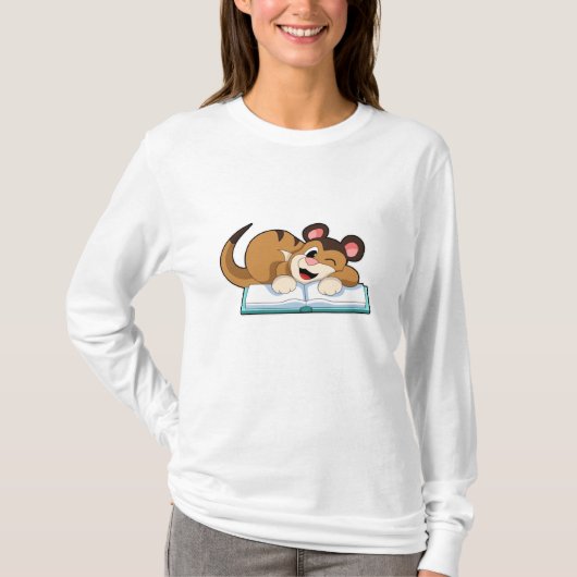 Meerkat with Book Tシャツ (正面)