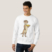 Meerkat with Pizza スウェットシャツ (正面フル)