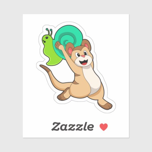 Meerkat with Snail.PNG シール (シート)
