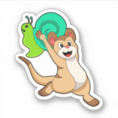 Meerkat with Snail.PNG シール (正面)