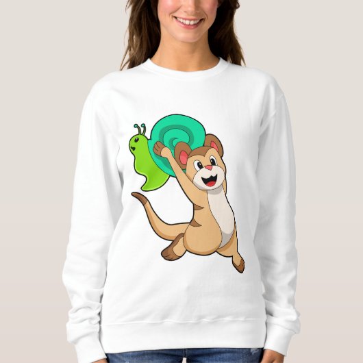 Meerkat with Snail.PNG スウェットシャツ (正面)