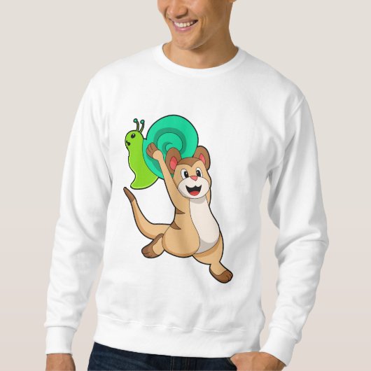 Meerkat with Snail.PNG スウェットシャツ (正面)