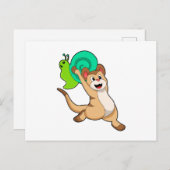 Meerkat with Snail.PNG ポストカード (正面/裏面)