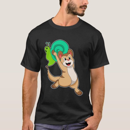 Meerkat with Snail.PNG Tシャツ (正面)