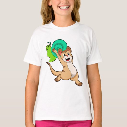 Meerkat with Snail.PNG Tシャツ (正面)
