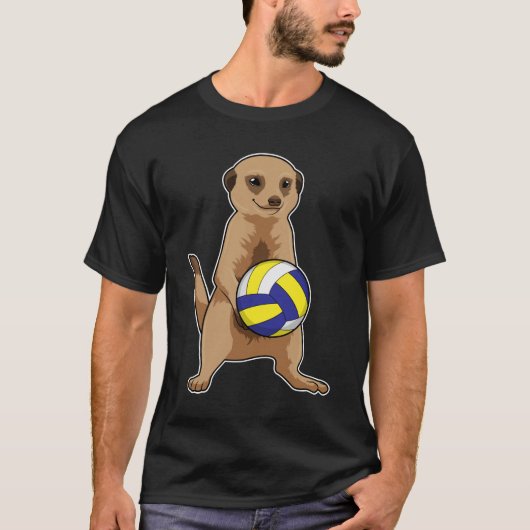 Meerkat with Volleyball Tシャツ (正面)