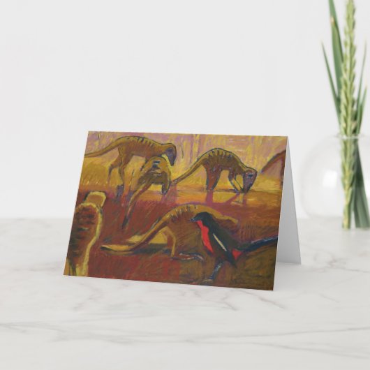 Meerkatsおよびshrike -カード カード (正面)