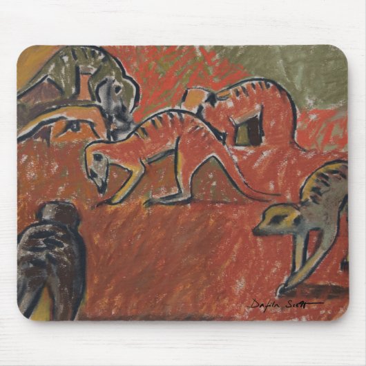 Meerkatsのあさること-芸術のmousepad マウスパッド (正面)