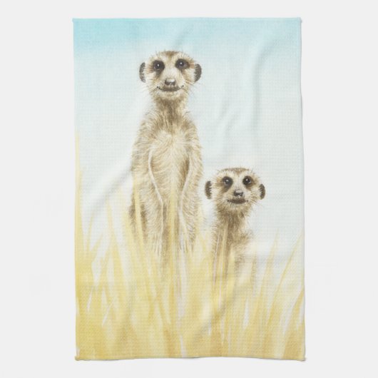 Meerkatsのアメリカ人のMoJoの台所タオル キッチンタオル (縦)