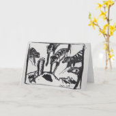 Meerkatsの殺到のコブラ-芸術カード カード (黄色い花)