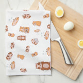 Meerschweinchen Armee niedliches Pattern キッチンタオル (四つ折り)