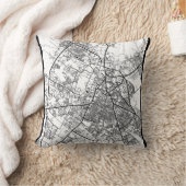 Meerut Uttar Pradesh City Map クッション (ブランケット)