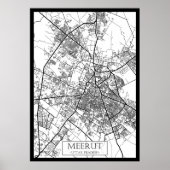 Meerut Uttar Pradesh City Map ポスター (正面)