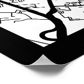 Meerut Uttar Pradesh City Map ポスター (角)