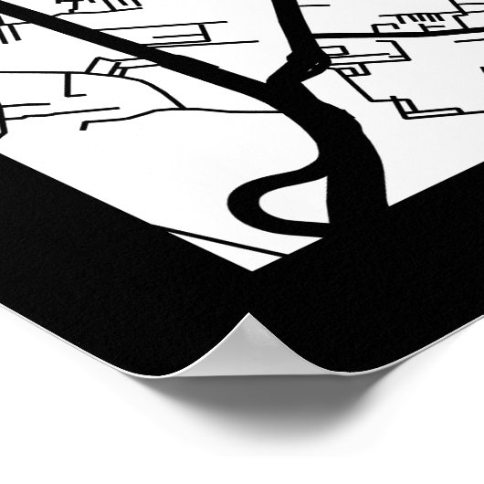 Meerut Uttar Pradesh City Map ポスター (角)