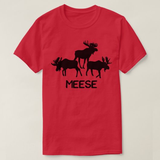 Meese Funny Moose Lover s Gifts Tシャツ (デザイン正面)