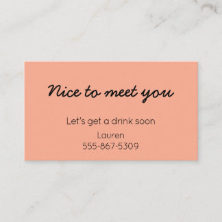Meet Cute - Dating "Call Me" Card コーリングカード