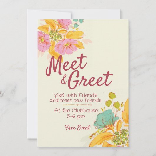 Meet & Greet招待状 招待状 (正面)