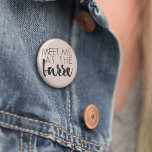 Meet Me at the Barre | Blush Pink Ballet 缶バッジ<br><div class="desc">Show off your passion for ballet or barre workouts with this cute button. Design features "Meet Me at the Barre" in black typography on a pale blush pink background.</div>