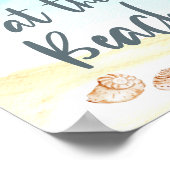 Meet me at the Beach Coastal Seashells Art ポスター (角)