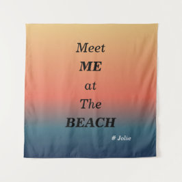 Meet Me At The Beach Summer Beach Sunrise Color タペストリー