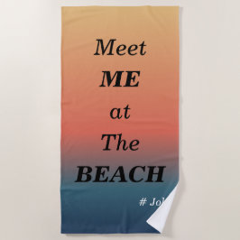 Meet Me At The Beach Summer Beach Sunrise Color ビーチタオル