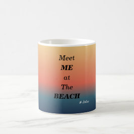 Meet Me At The Beach Summer Beach Sunrise Mug コーヒーマグカップ
