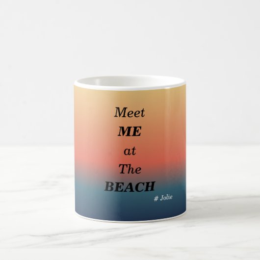 Meet Me At The Beach Summer Beach Sunrise Mug コーヒーマグカップ (中央)