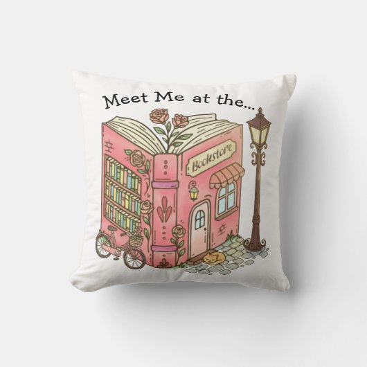Meet Me At The Bookstore クッション (正面)
