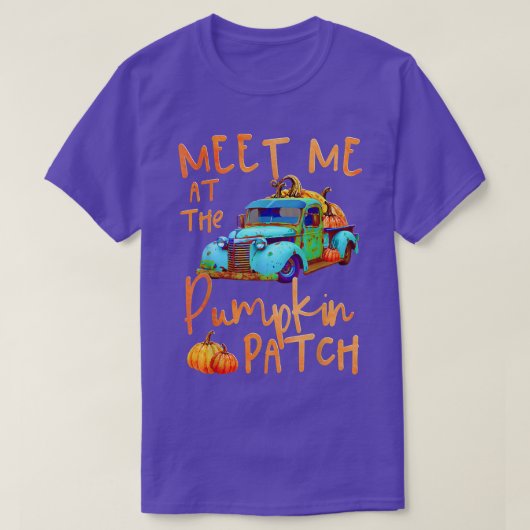 Meet Me At The Pumpkin Patch Pickup Truck Autumn F Tシャツ (デザイン正面)