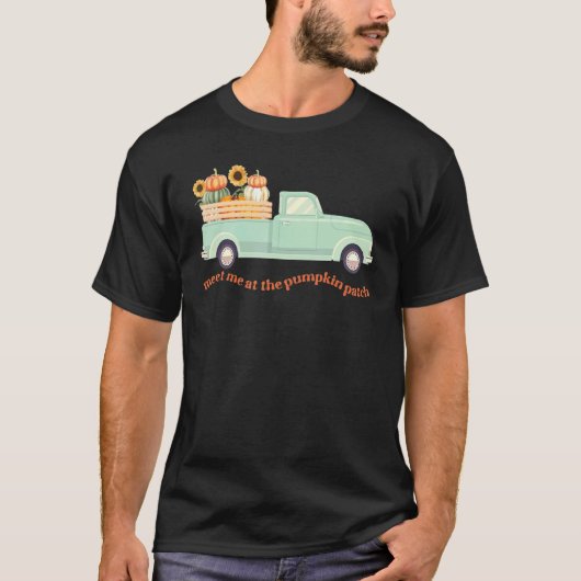 Meet Me At The Pumpkin Patch Retro Fall Country Th Tシャツ (正面)