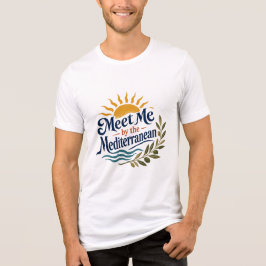 Meet Me by the Mediterranean Retro Graphic T-Shirt トライブレンドTシャツ